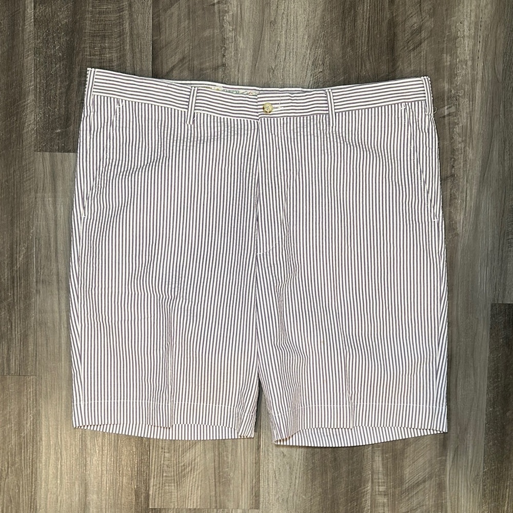 Berle Seersucker Striped Shorts - 40R